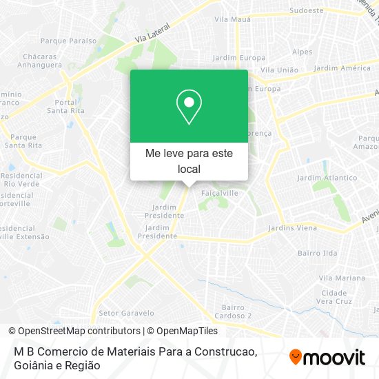 M B Comercio de Materiais Para a Construcao mapa