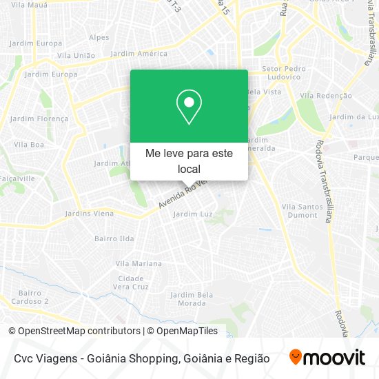 Cvc Viagens - Goiânia Shopping mapa