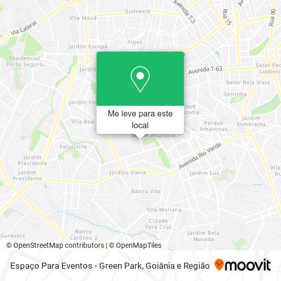 Espaço Para Eventos - Green Park mapa