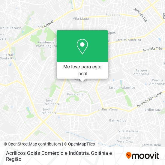 Acrílicos Goiás Comércio e Indústria mapa