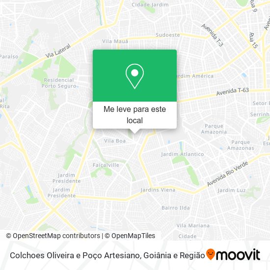 Colchoes Oliveira e Poço Artesiano mapa