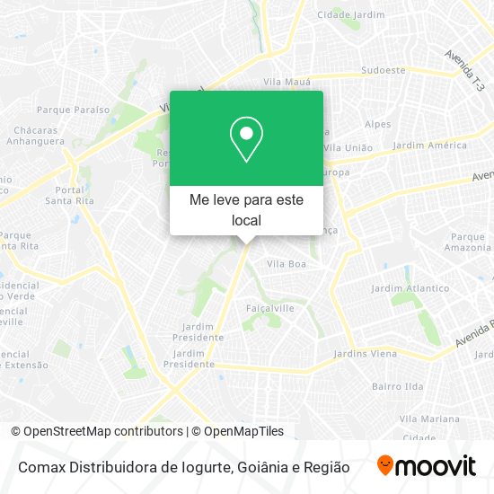 Comax Distribuidora de Iogurte mapa