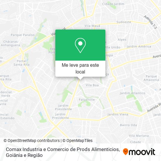 Comax Industria e Comercio de Prods Alimenticios mapa