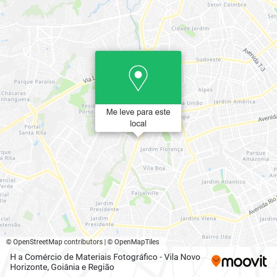 H a Comércio de Materiais Fotográfico - Vila Novo Horizonte mapa