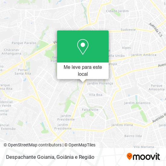 Despachante Goiania mapa