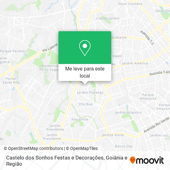 Castelo dos Sonhos Festas e Decorações mapa