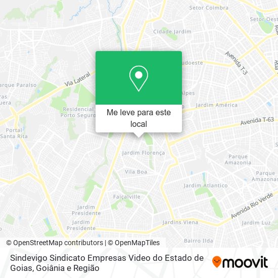 Sindevigo Sindicato Empresas Video do Estado de Goias mapa
