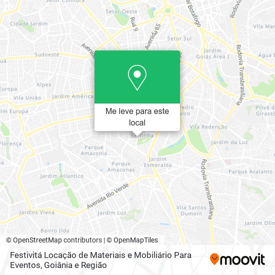 Festivitá Locação de Materiais e Mobiliário Para Eventos mapa