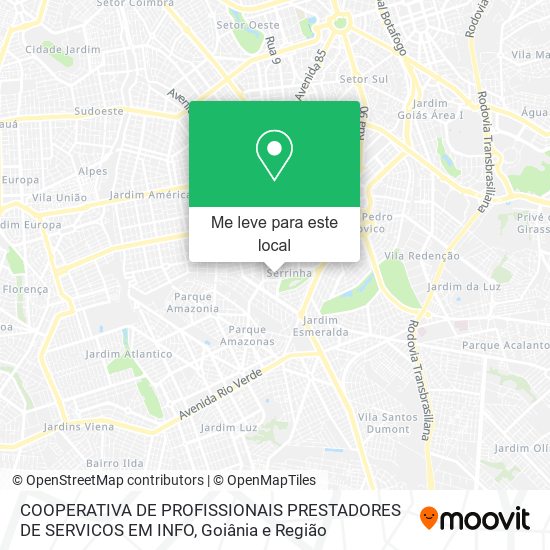 COOPERATIVA DE PROFISSIONAIS PRESTADORES DE SERVICOS EM INFO mapa