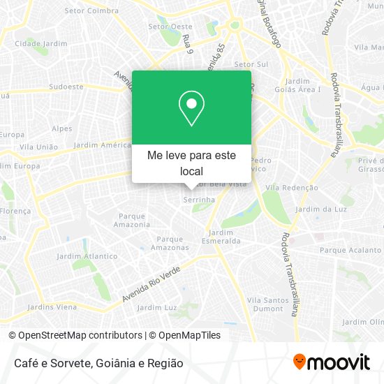 Café e Sorvete mapa