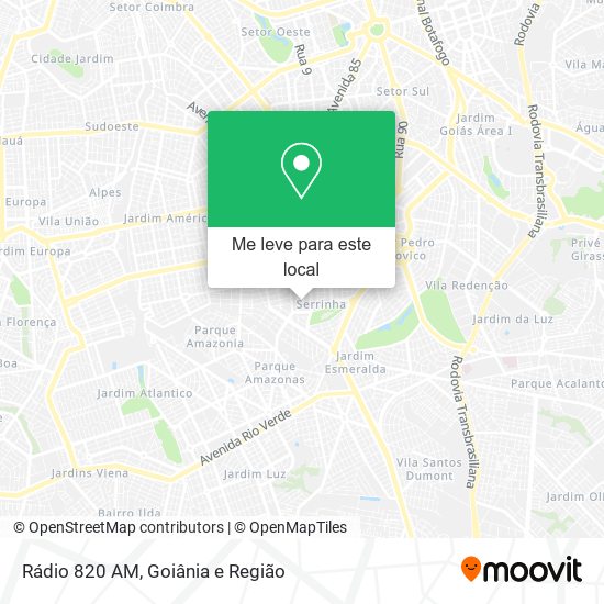 Rádio 820 AM mapa