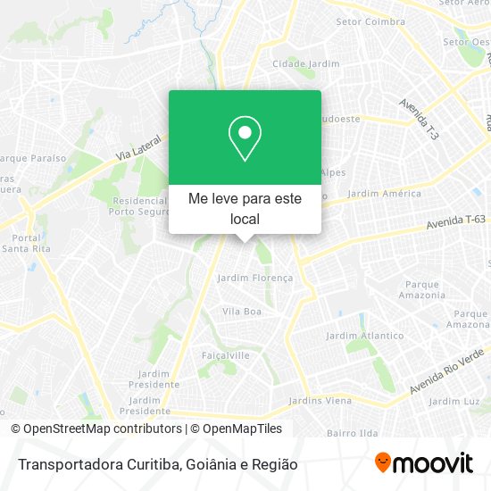 Transportadora Curitiba mapa