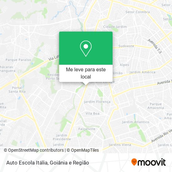 Auto Escola Itália mapa
