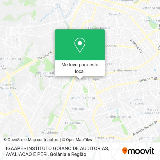 IGAAPE - INSTITUTO GOIANO DE AUDITORIAS, AVALIACAO E PERI mapa