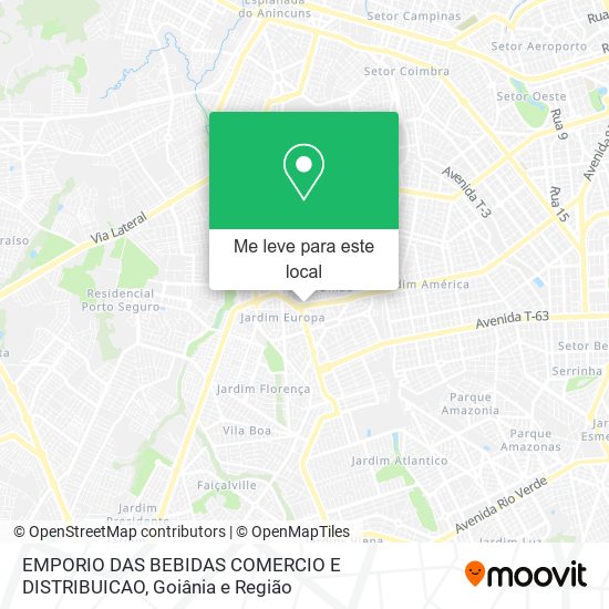 EMPORIO DAS BEBIDAS COMERCIO E DISTRIBUICAO mapa