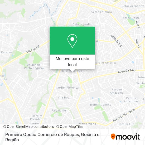 Primeira Opcao Comercio de Roupas mapa