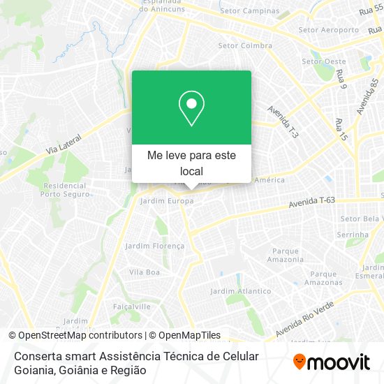 Conserta smart Assistência Técnica de Celular Goiania mapa