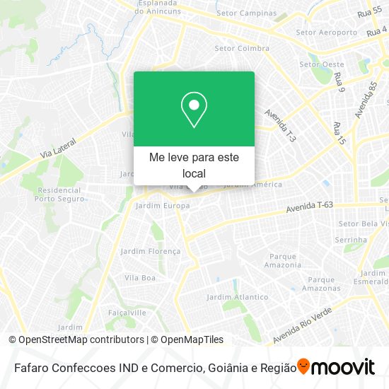 Fafaro Confeccoes IND e Comercio mapa