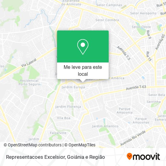 Representacoes Excelsior mapa