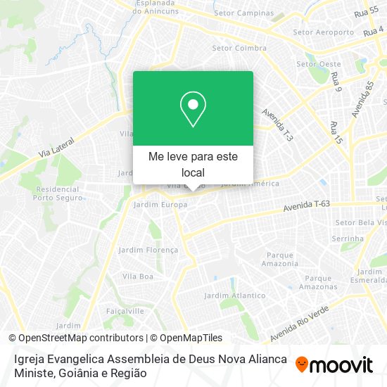 Igreja Evangelica Assembleia de Deus Nova Alianca Ministe mapa