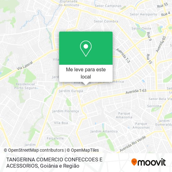 TANGERINA COMERCIO CONFECCOES E ACESSORIOS mapa