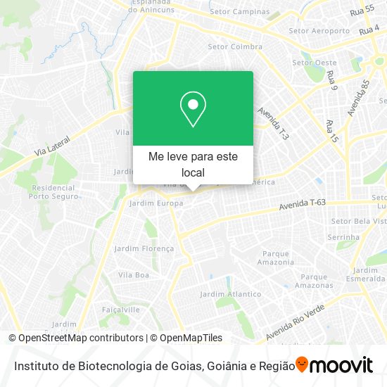 Instituto de Biotecnologia de Goias mapa