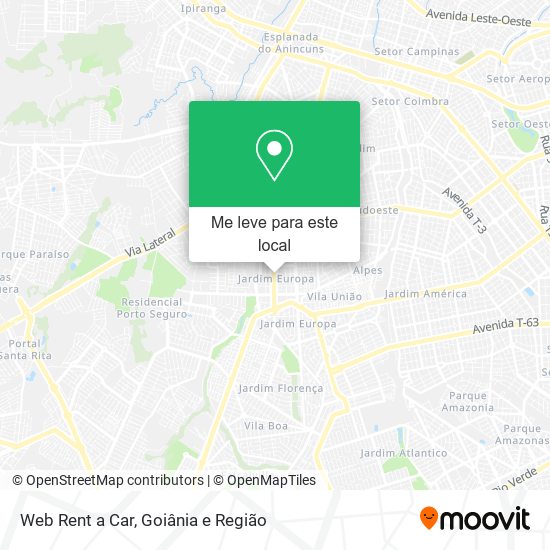 Web Rent a Car mapa