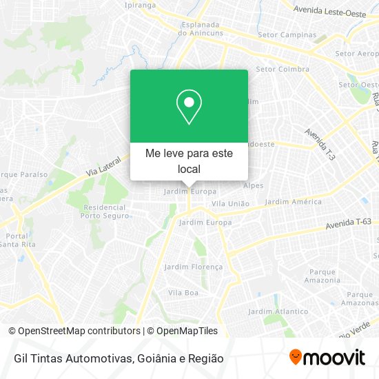Gil Tintas Automotivas mapa