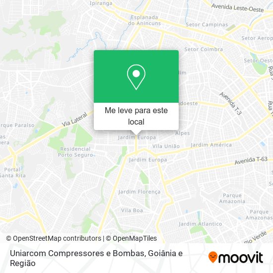 Uniarcom Compressores e Bombas mapa