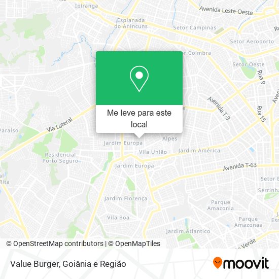 Value Burger mapa