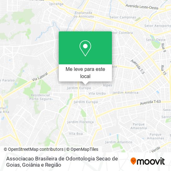 Associacao Brasileira de Odontologia Secao de Goias mapa