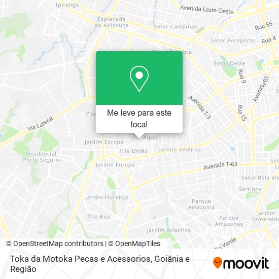 Toka da Motoka Pecas e Acessorios mapa