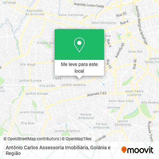 Antônio Carlos Assessoria Imobiliária mapa