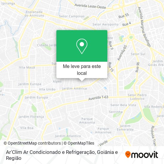 Ar'Clim Ar Condicionado e Refrigeração mapa