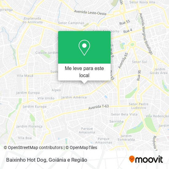 Baixinho Hot Dog mapa