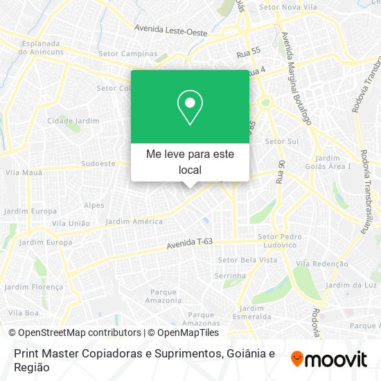 Print Master Copiadoras e Suprimentos mapa