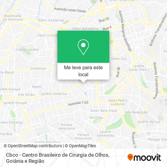 Cbco - Centro Brasileiro de Cirurgia de Olhos mapa