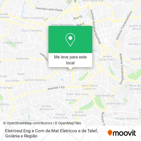 Eletrosul Eng e Com de Mat Eletricos e de Telef mapa