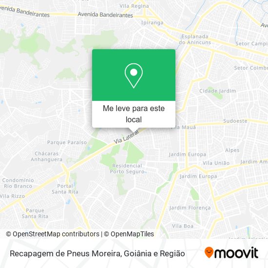 Recapagem de Pneus Moreira mapa