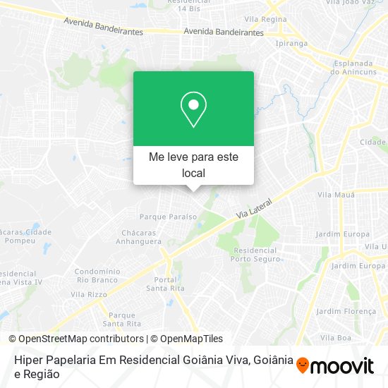 Hiper Papelaria Em Residencial Goiânia Viva mapa