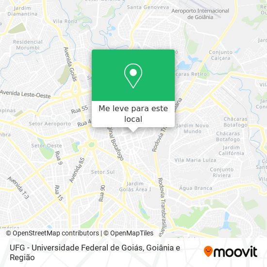 UFG - Universidade Federal de Goiás mapa