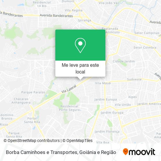 Borba Caminhoes e Transportes mapa