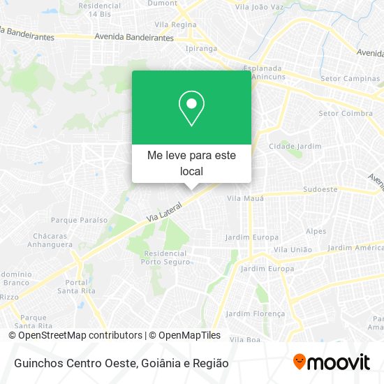 Guinchos Centro Oeste mapa