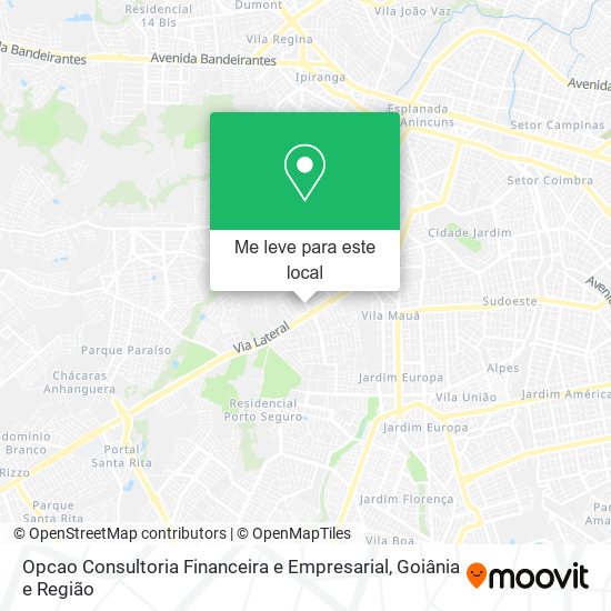 Opcao Consultoria Financeira e Empresarial mapa