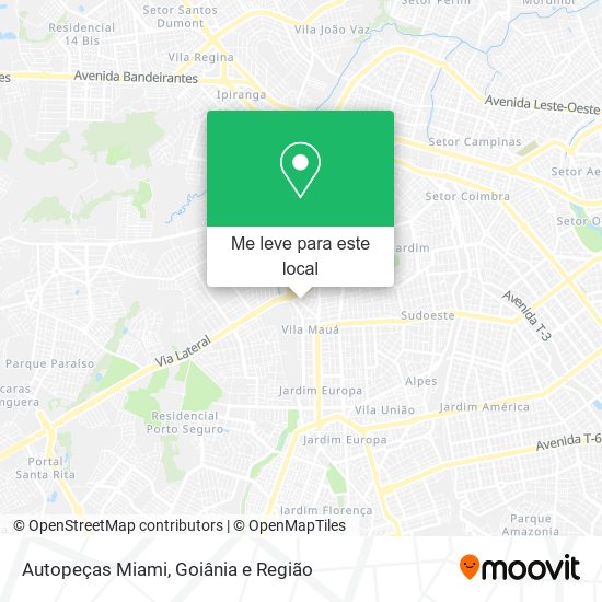 Autopeças Miami mapa