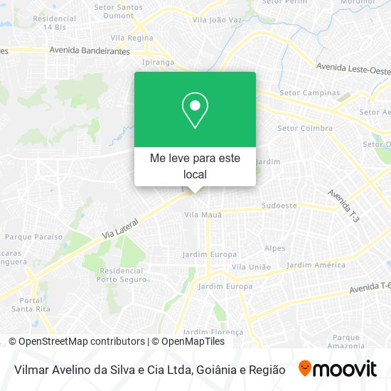 Vilmar Avelino da Silva e Cia Ltda mapa