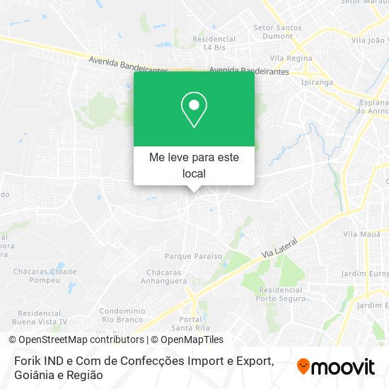 Forik IND e Com de Confecções Import e Export mapa