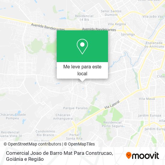 Comercial Joao de Barro Mat Para Construcao mapa