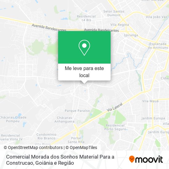 Comercial Morada dos Sonhos Material Para a Construcao mapa