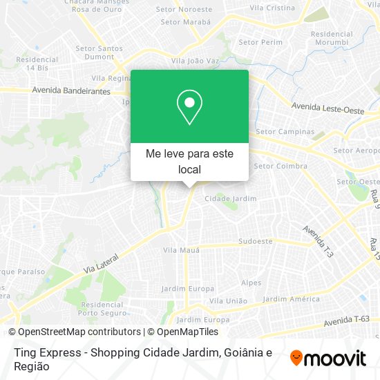 Ting Express - Shopping Cidade Jardim mapa